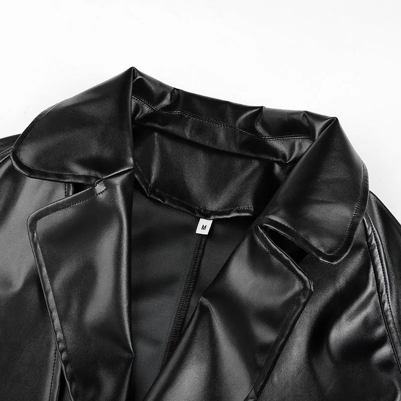 [@0cmspring] "PU LAPEL BLACK" JACKET WINDBREAKER K102606REVIEW