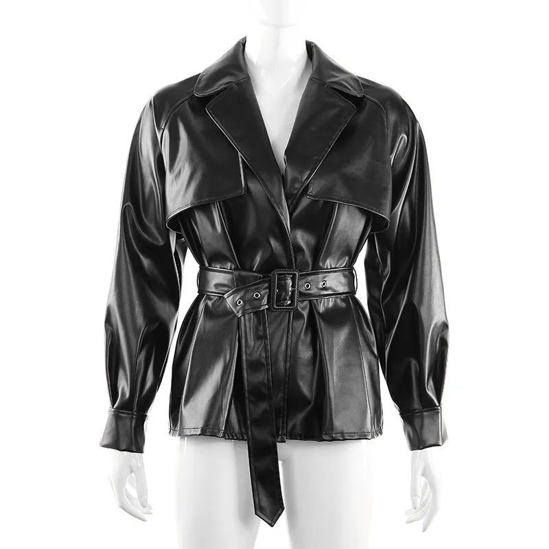 [@0cmspring] "PU LAPEL BLACK" JACKET WINDBREAKER K102606REVIEW
