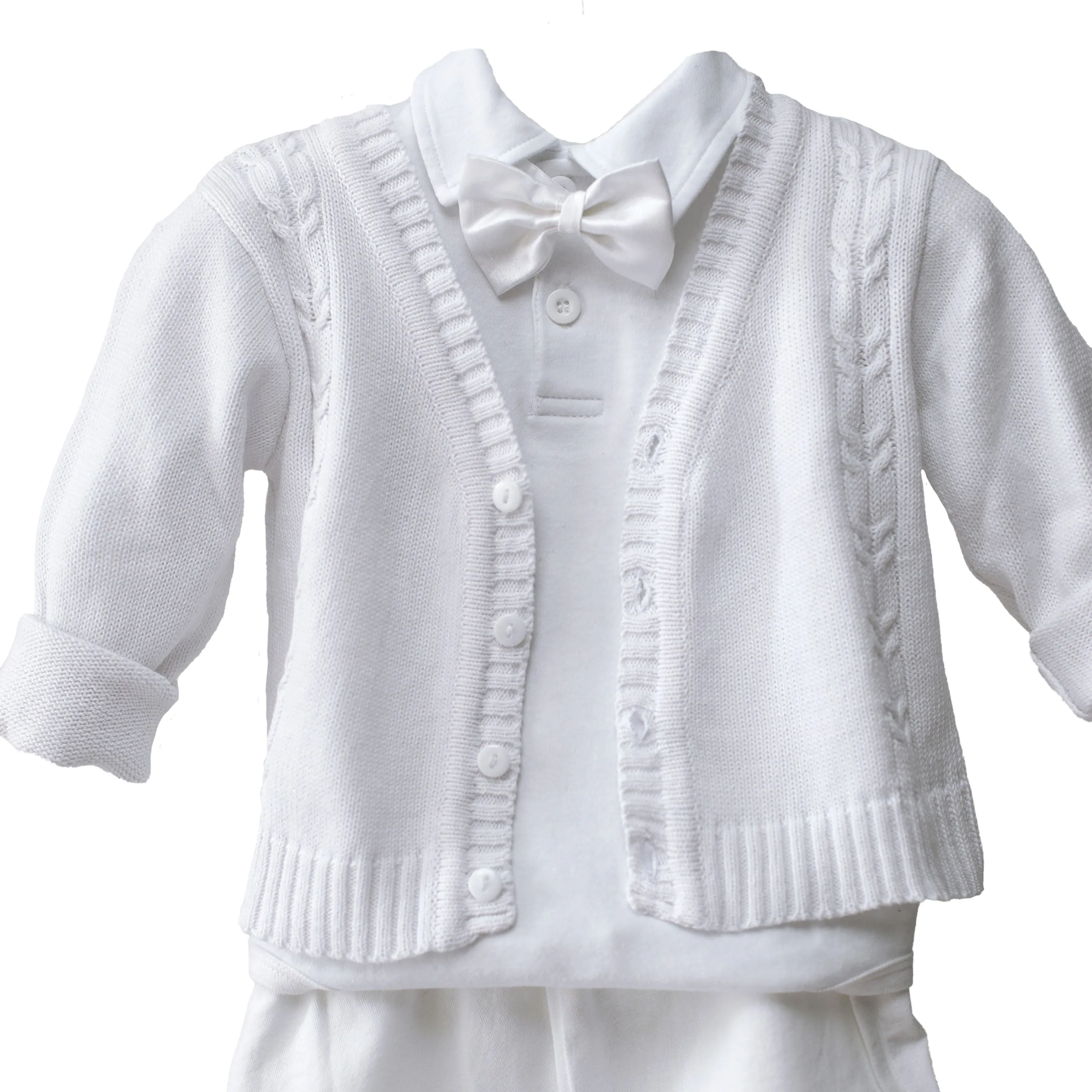 [12-18m] White Knit Cardigan J. Angelo