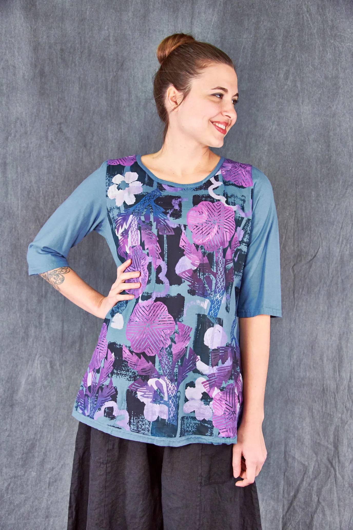 1207 Sunny Day Top-Summer Blue-Paper Cut