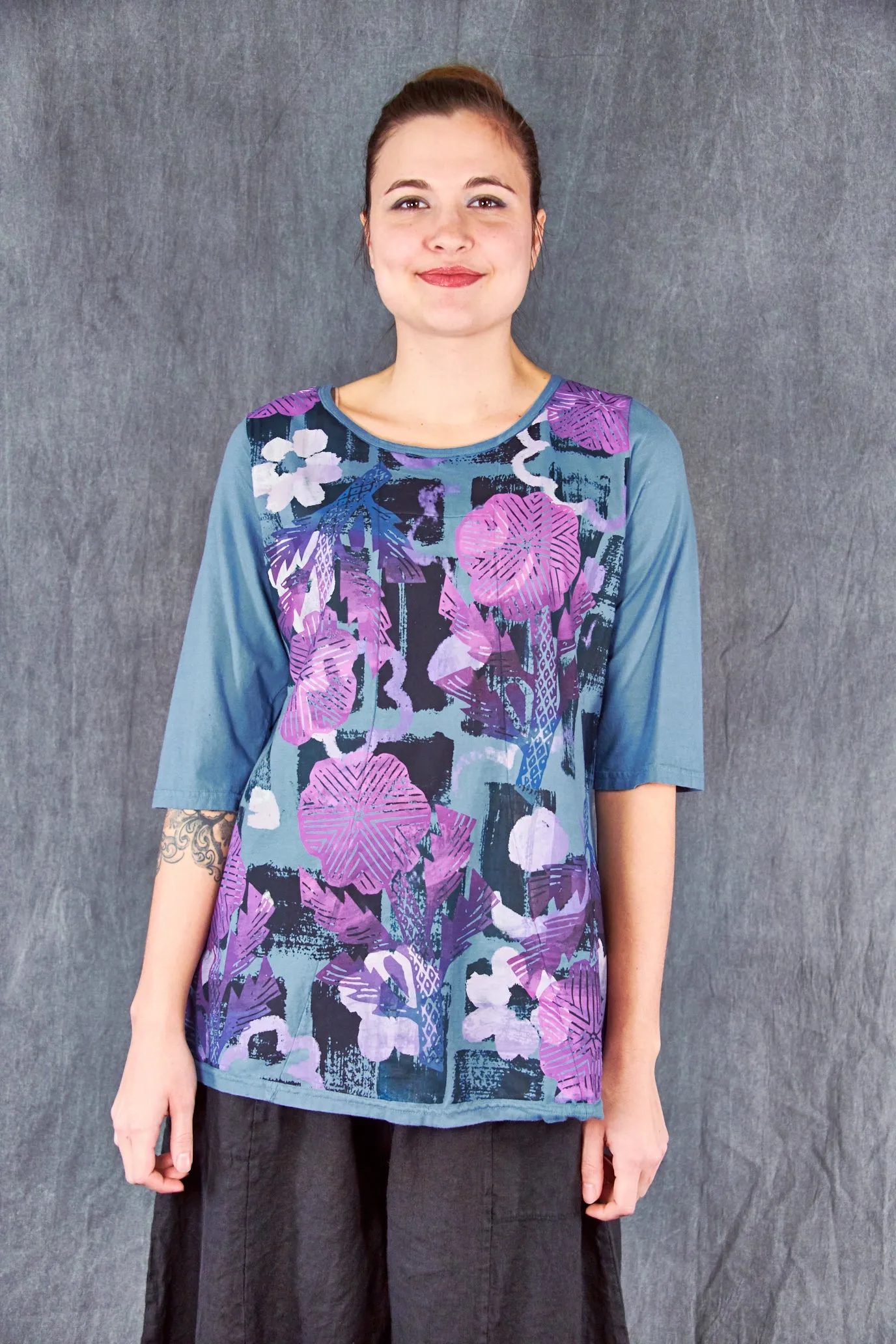 1207 Sunny Day Top-Summer Blue-Paper Cut