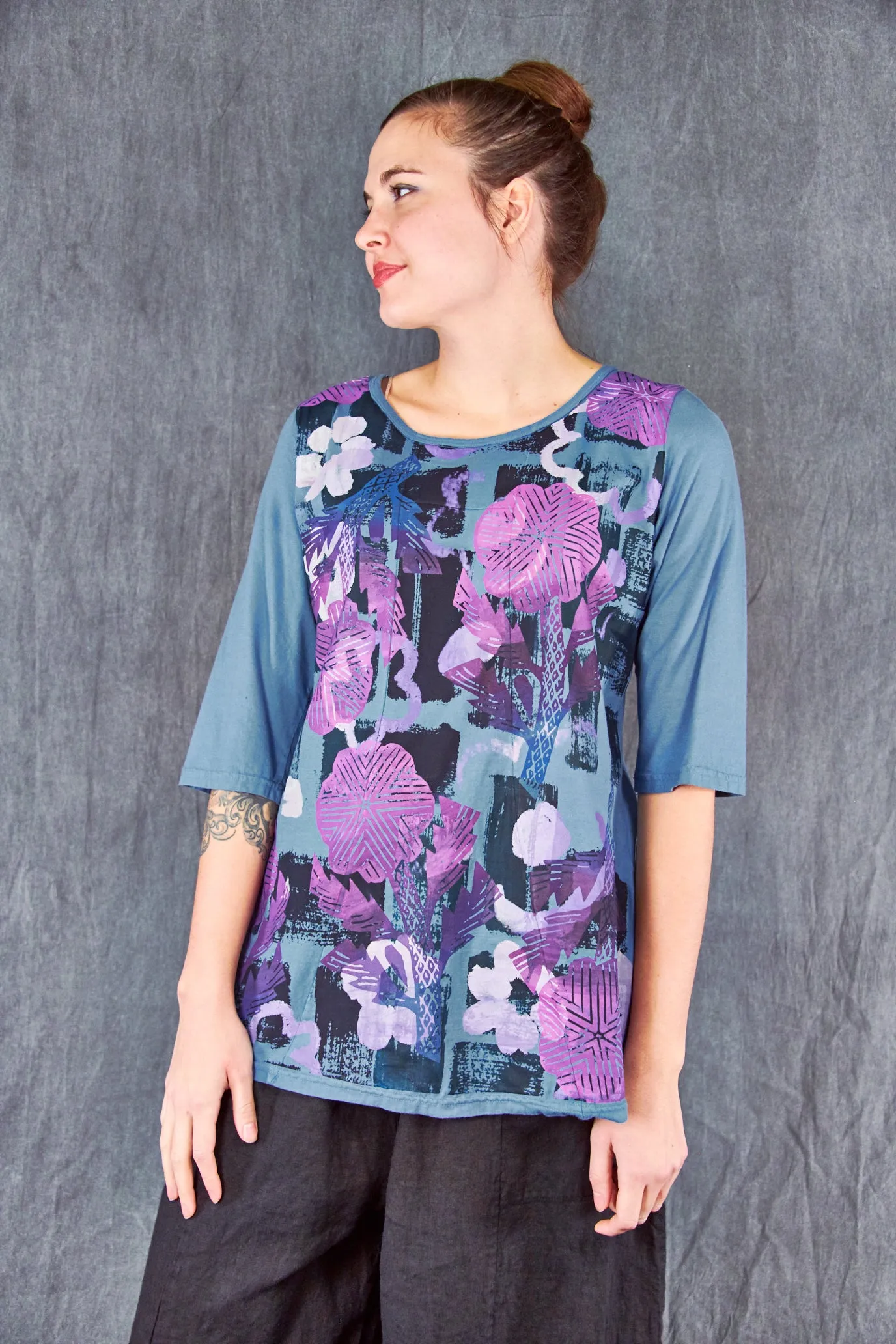 1207 Sunny Day Top-Summer Blue-Paper Cut