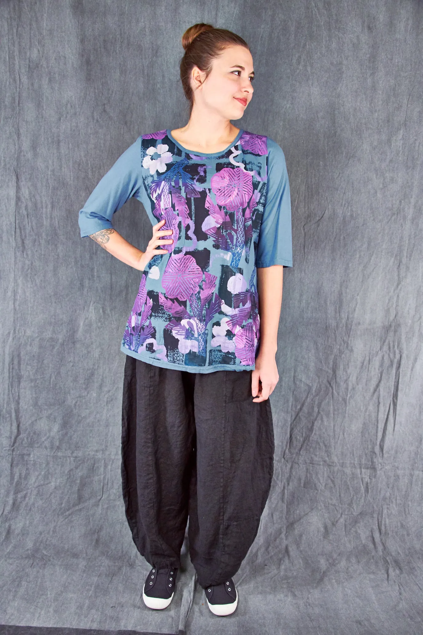 1207 Sunny Day Top-Summer Blue-Paper Cut