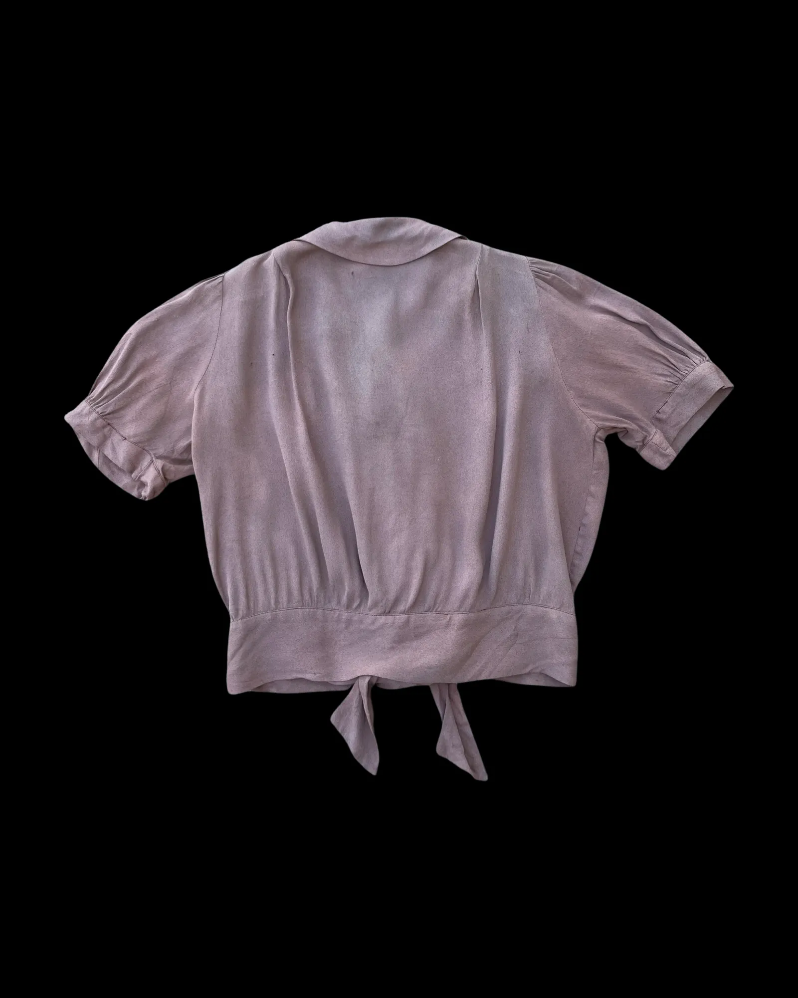1930s Rayon Crepe Ruffle Blouse