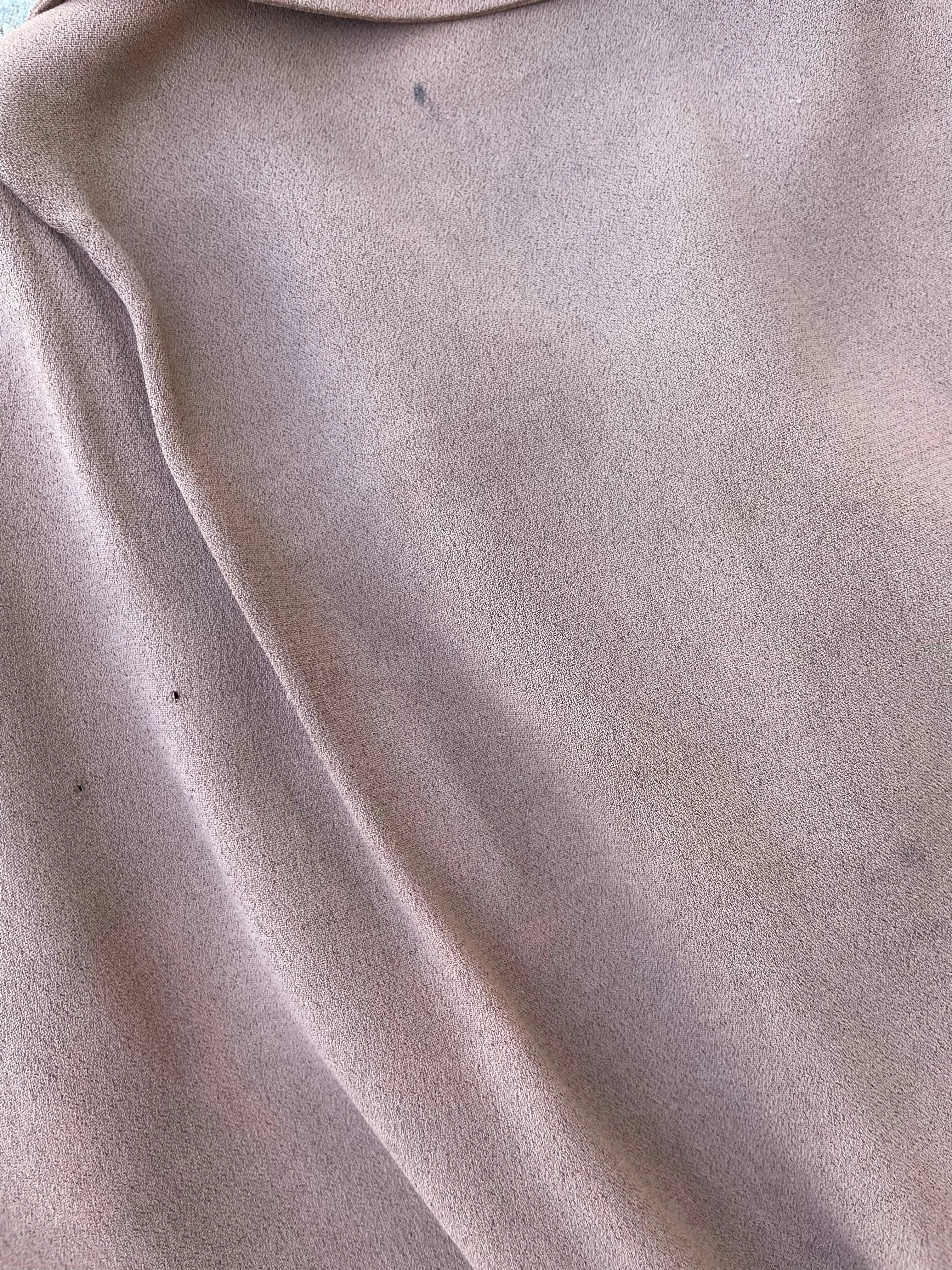 1930s Rayon Crepe Ruffle Blouse