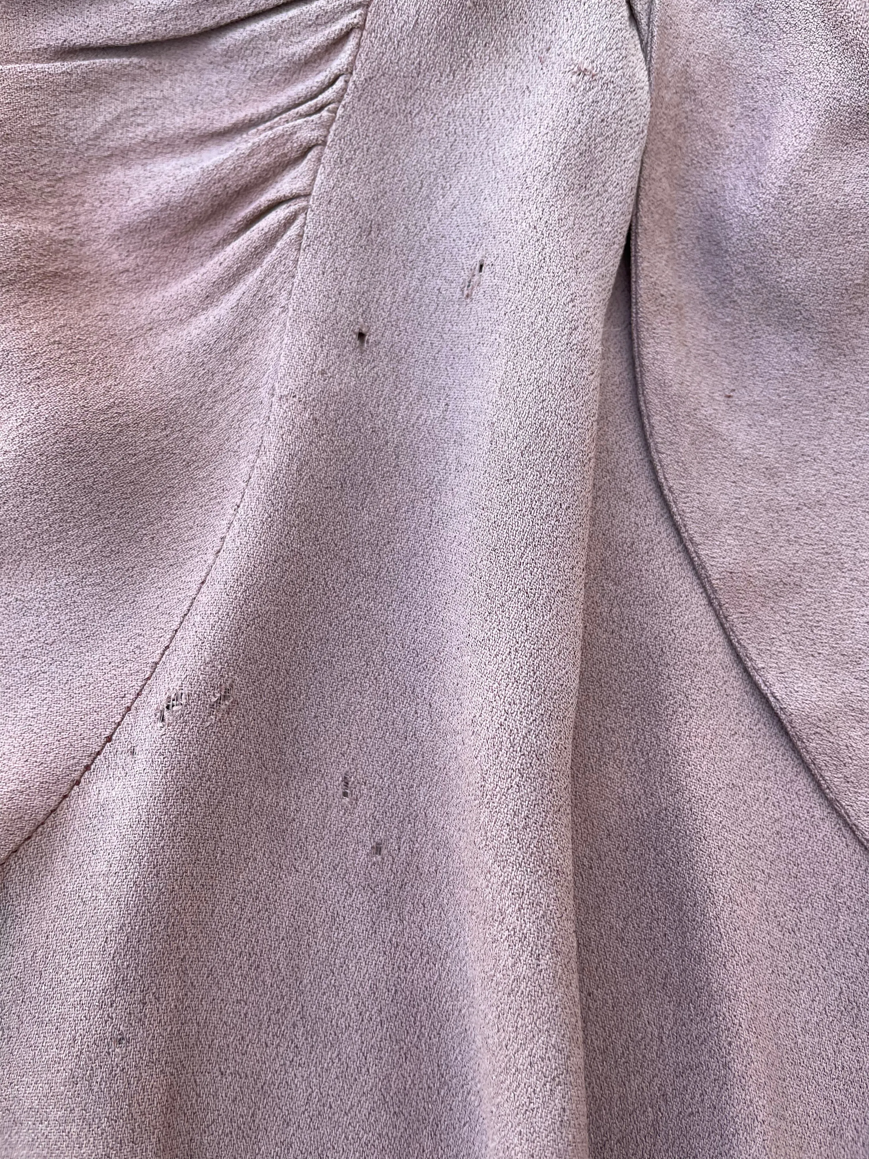 1930s Rayon Crepe Ruffle Blouse