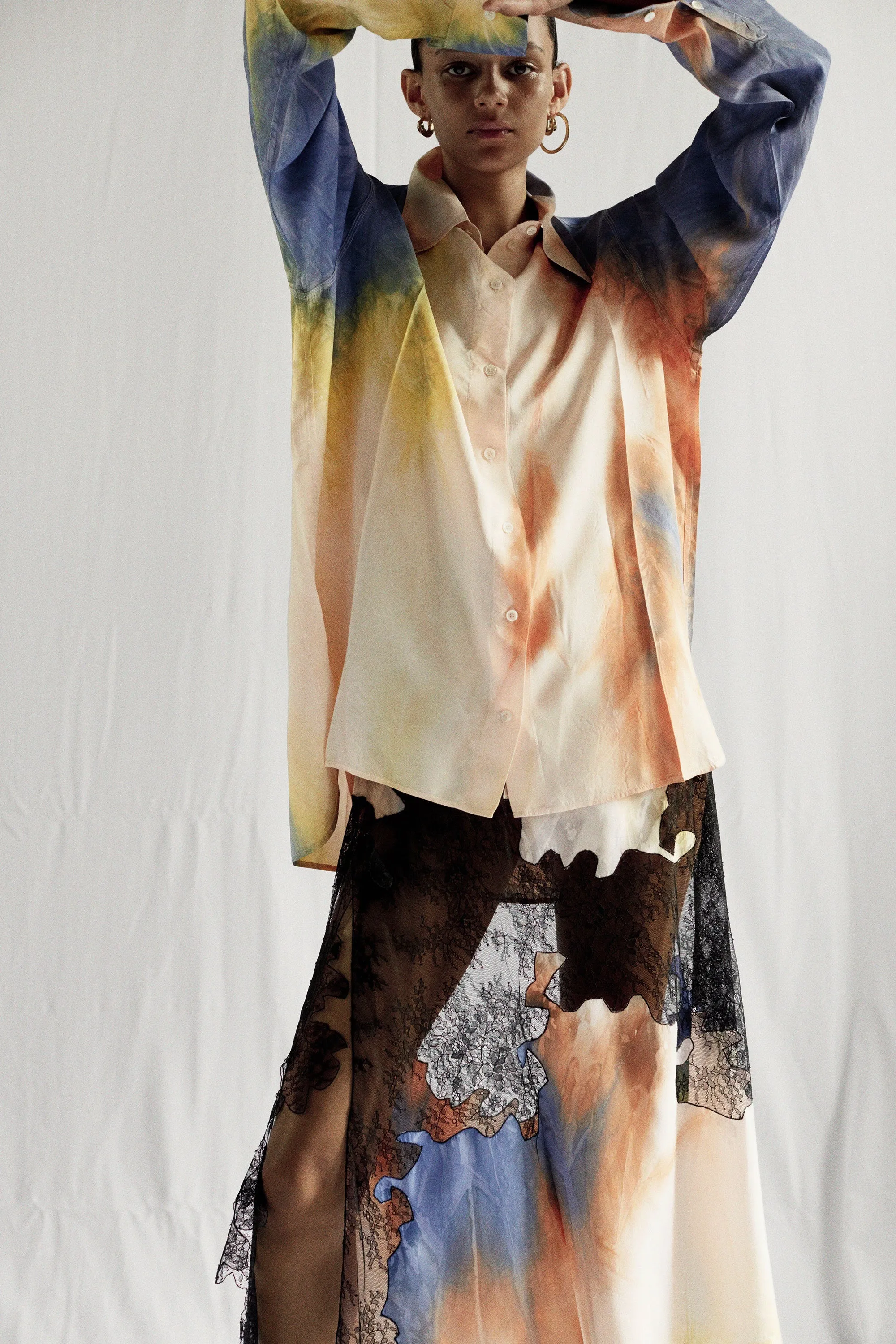 2018 Resort Pastel Tie Dye Blouse