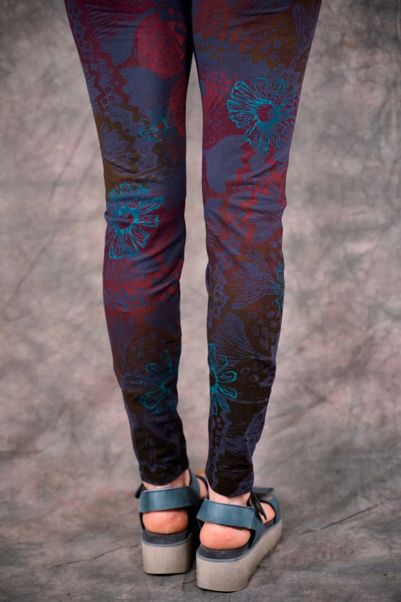 3136 Block Print Legging Blackstone-P