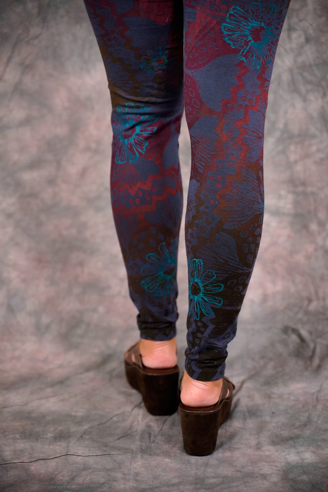 3136 Block Print Legging Blackstone-P