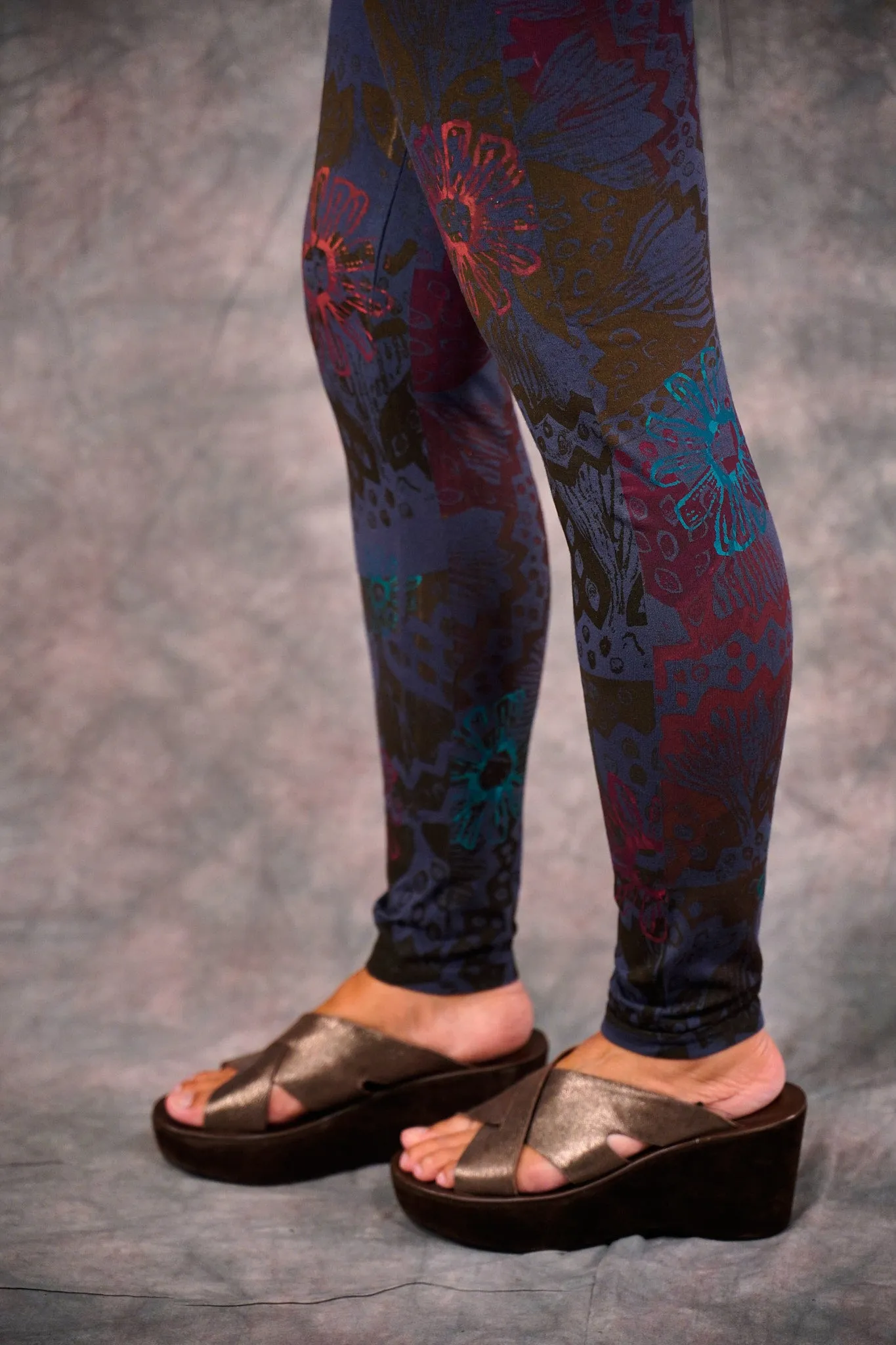 3136 Block Print Legging Blackstone-P