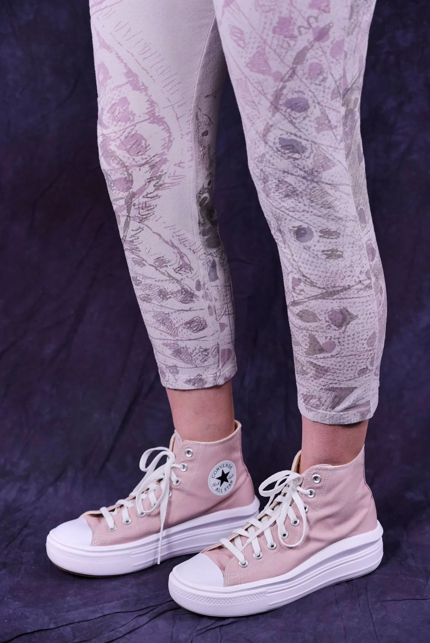 3167 Crop Legging  Rice Paper-P