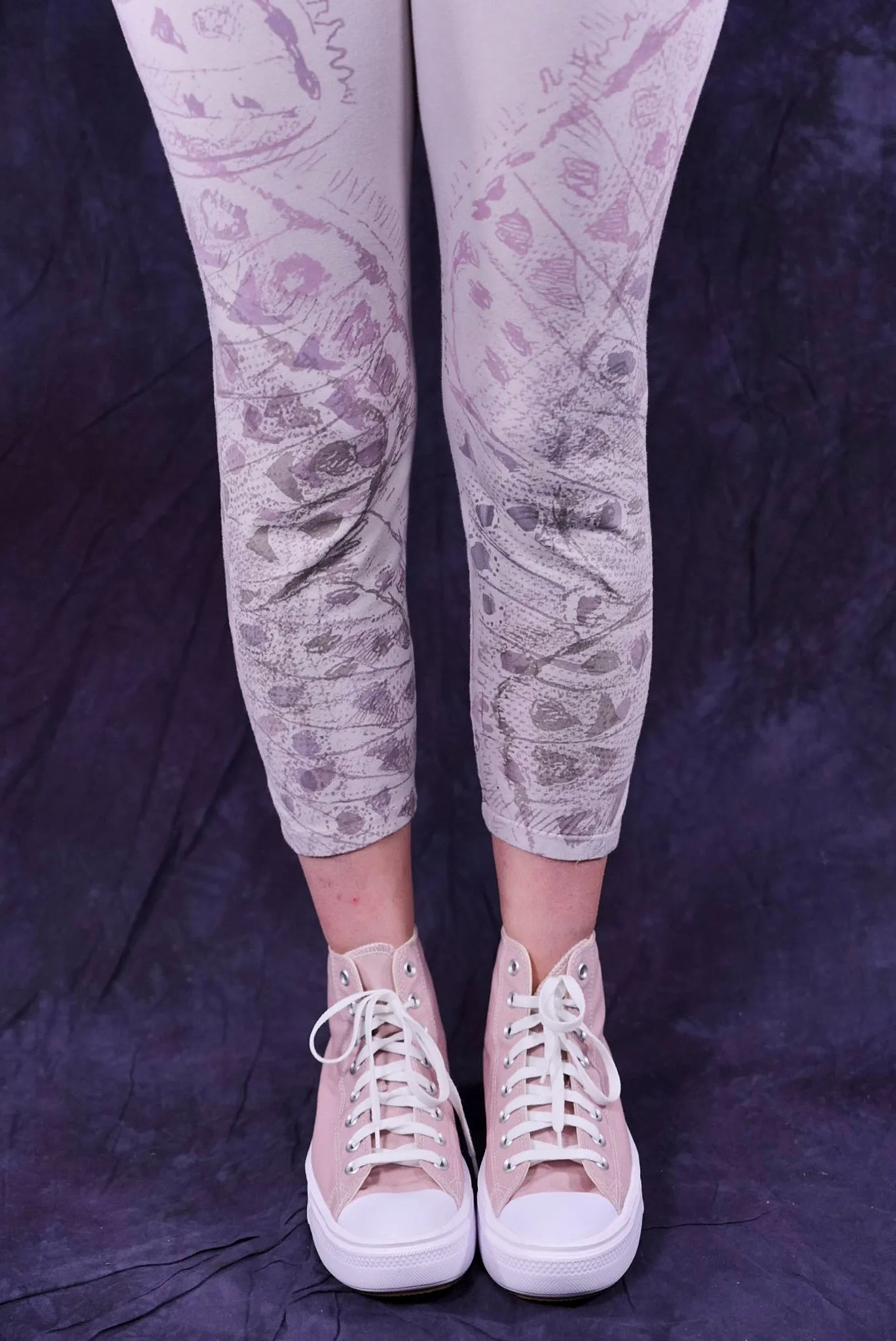 3167 Crop Legging  Rice Paper-P