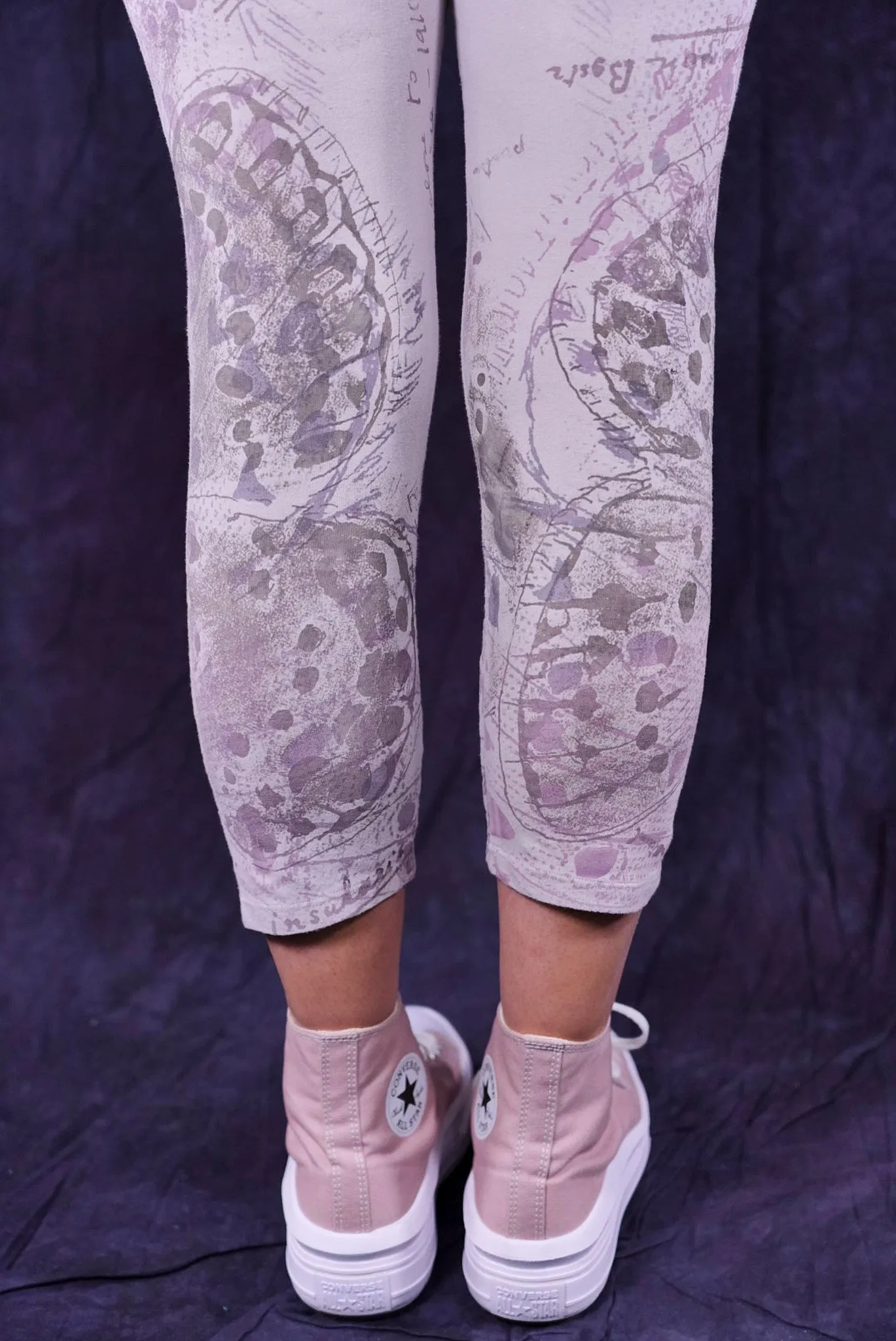 3167 Crop Legging  Rice Paper-P