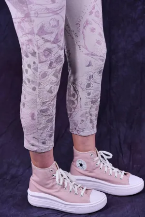 3167 Crop Legging  Rice Paper-P