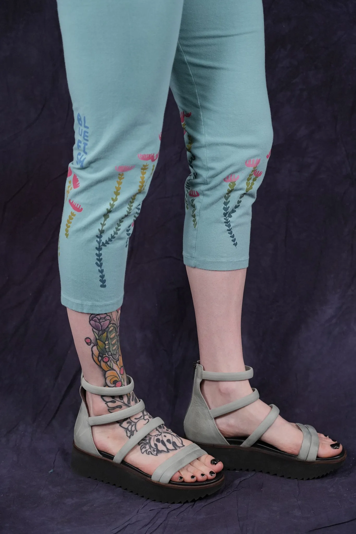 3167 Crop Legging Turquoise-P