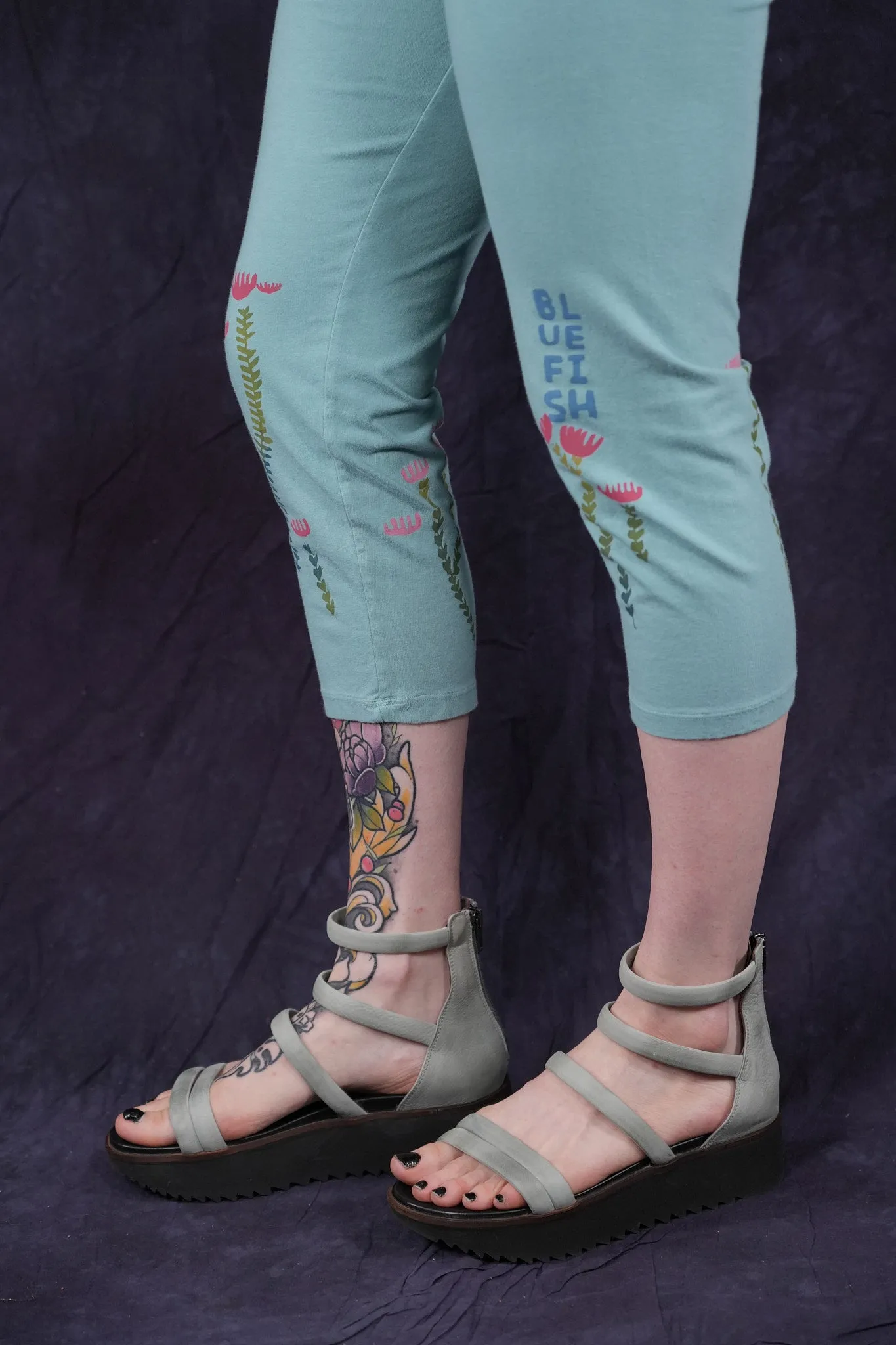 3167 Crop Legging Turquoise-P