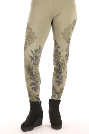 3280 Legging Heavy C/L Army Green-Printed