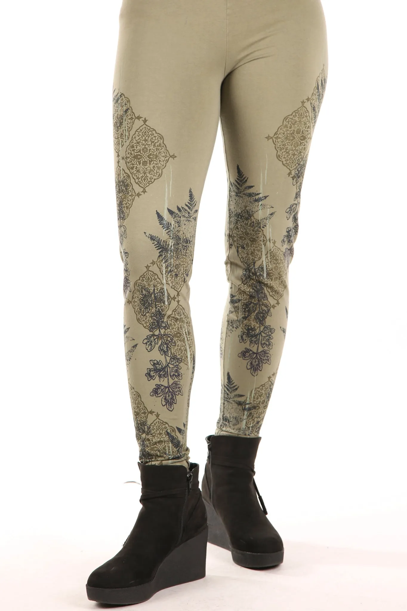 3280 Legging Heavy C/L Army Green-Printed