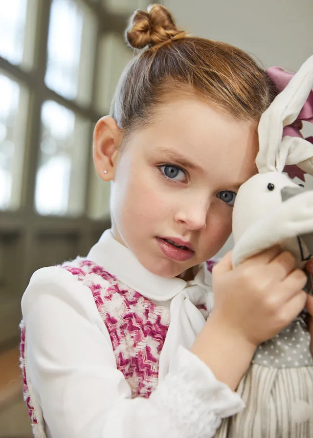5527 Abel & Lula Dog Tooth Check Pinafore Dress