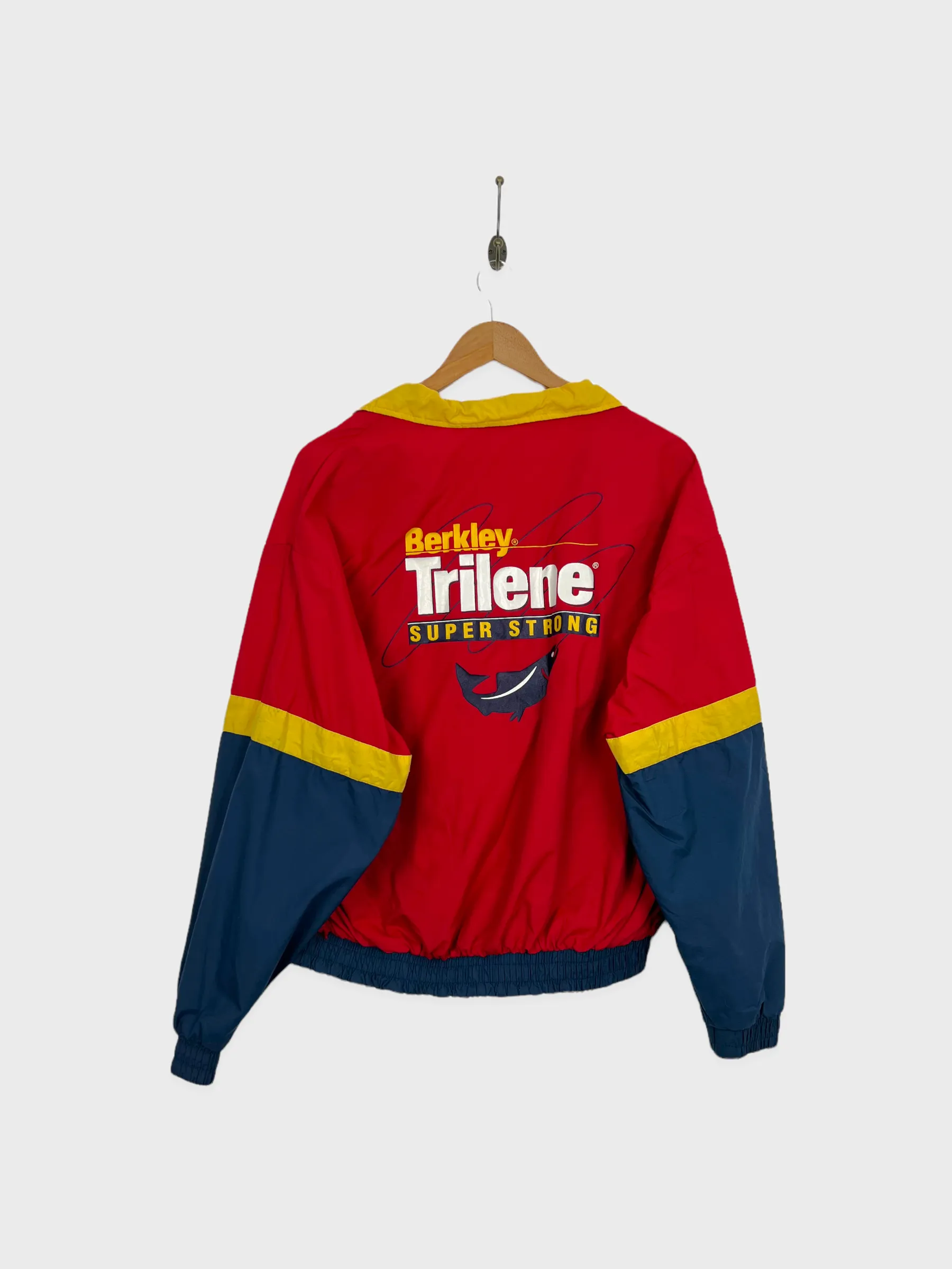 90's Berkley Trilene Embroidered Windbreaker Jacket Size 8