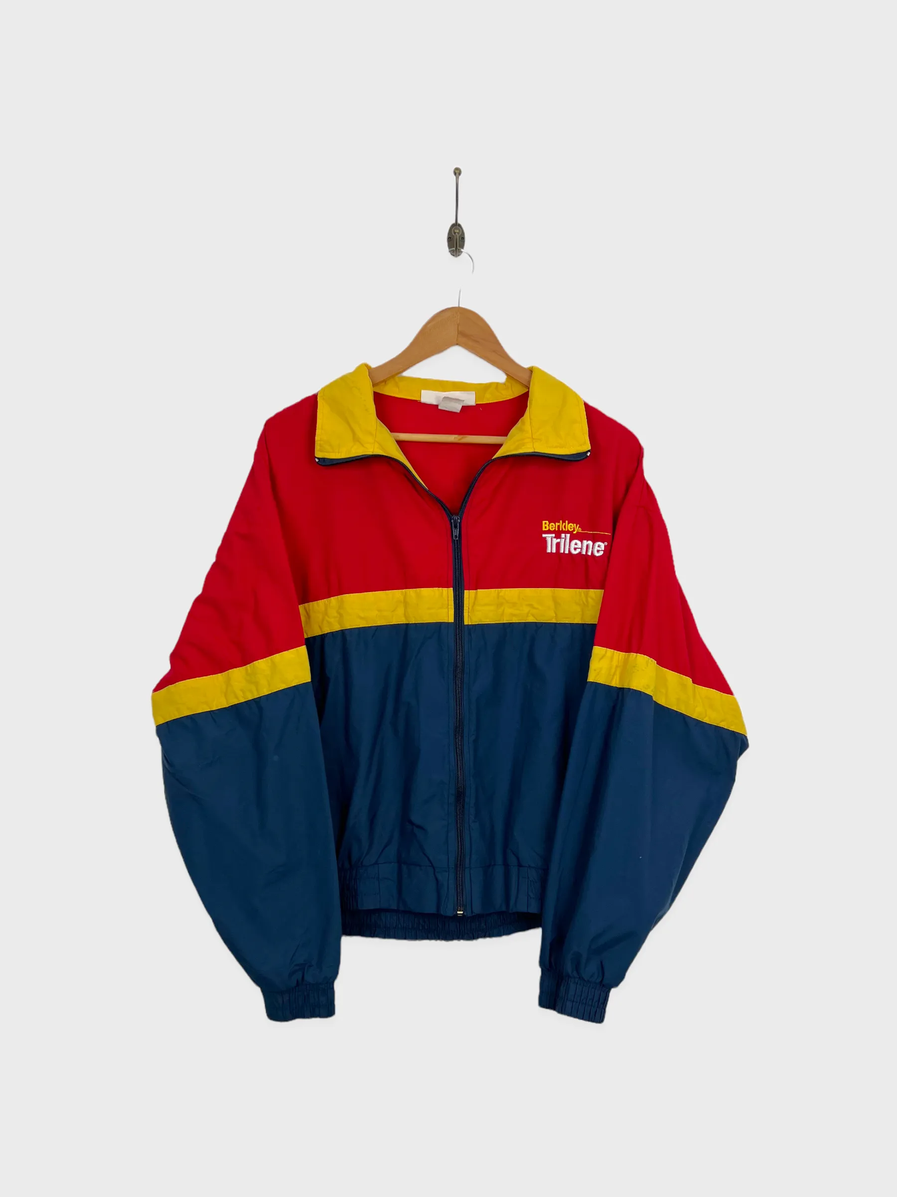 90's Berkley Trilene Embroidered Windbreaker Jacket Size 8