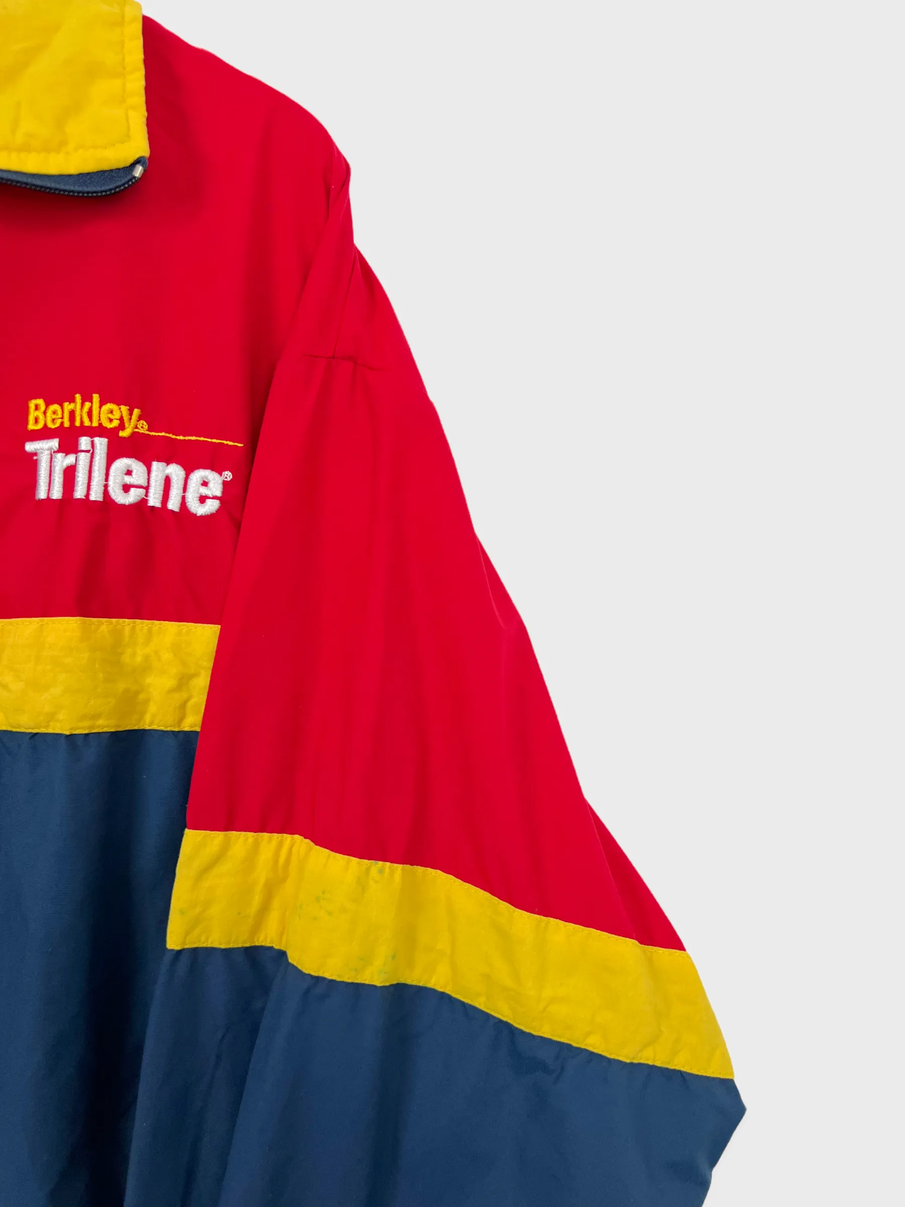 90's Berkley Trilene Embroidered Windbreaker Jacket Size 8