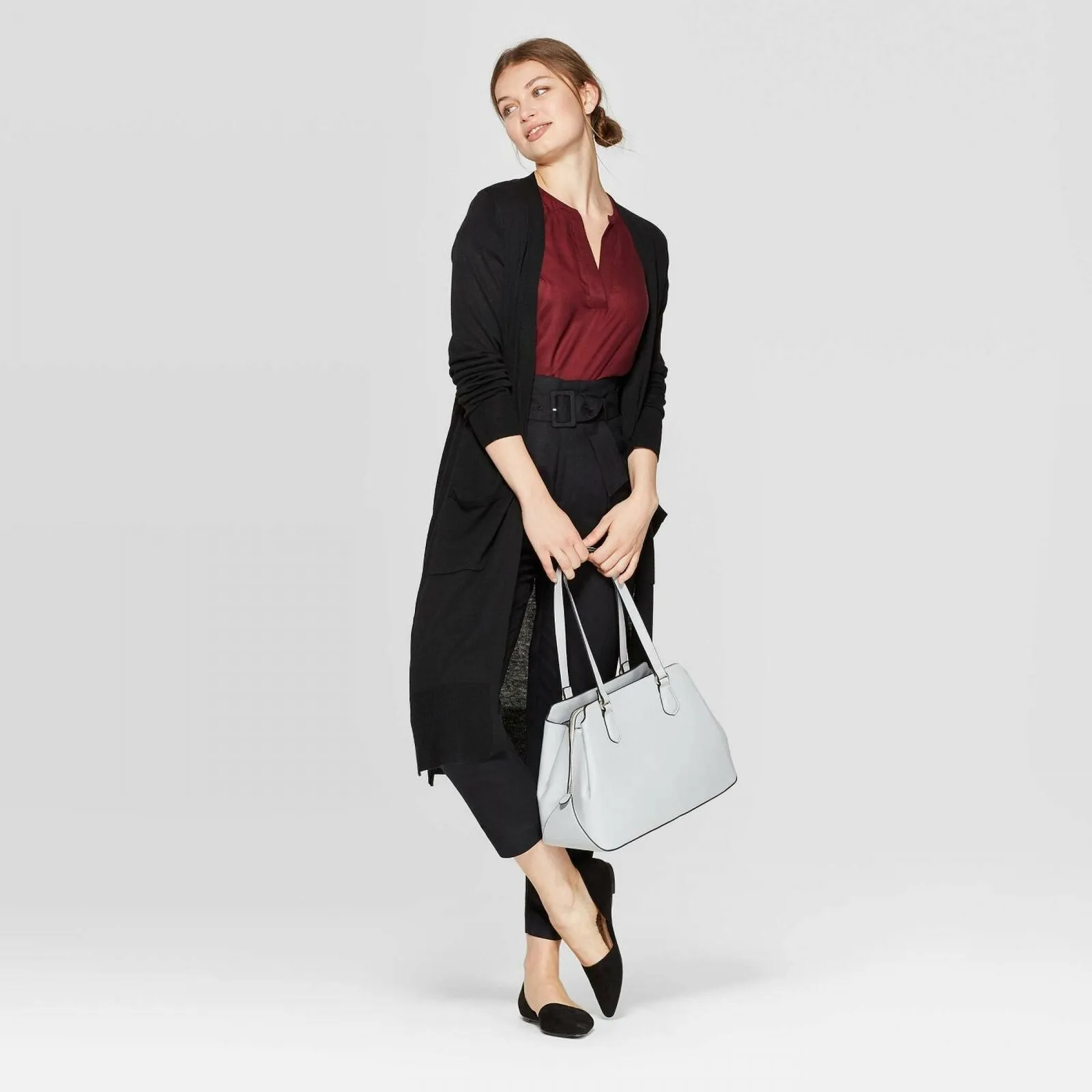 A New Day Women's Ribbed Cuff Long Sleeve Duster Cardigan