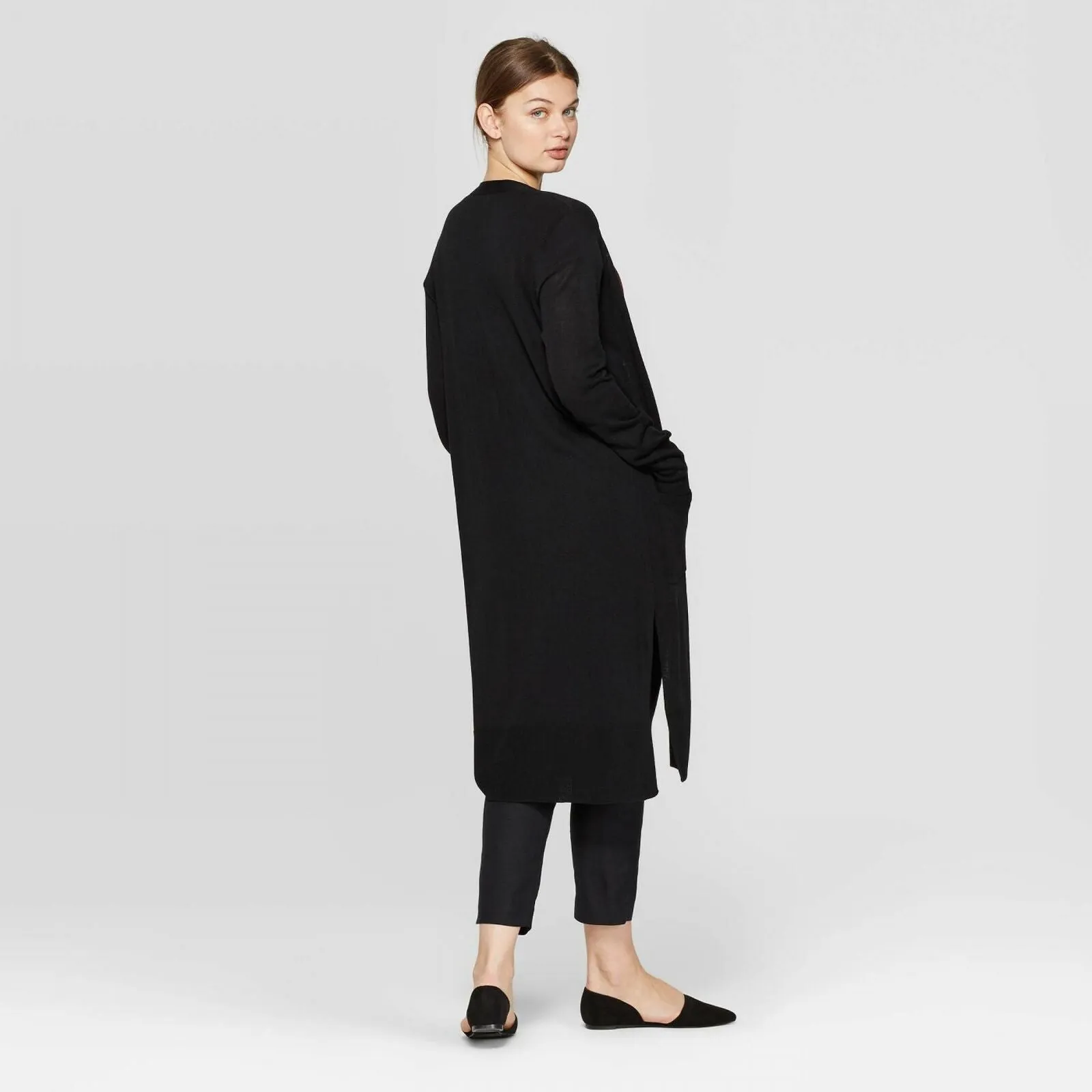 A New Day Women's Ribbed Cuff Long Sleeve Duster Cardigan