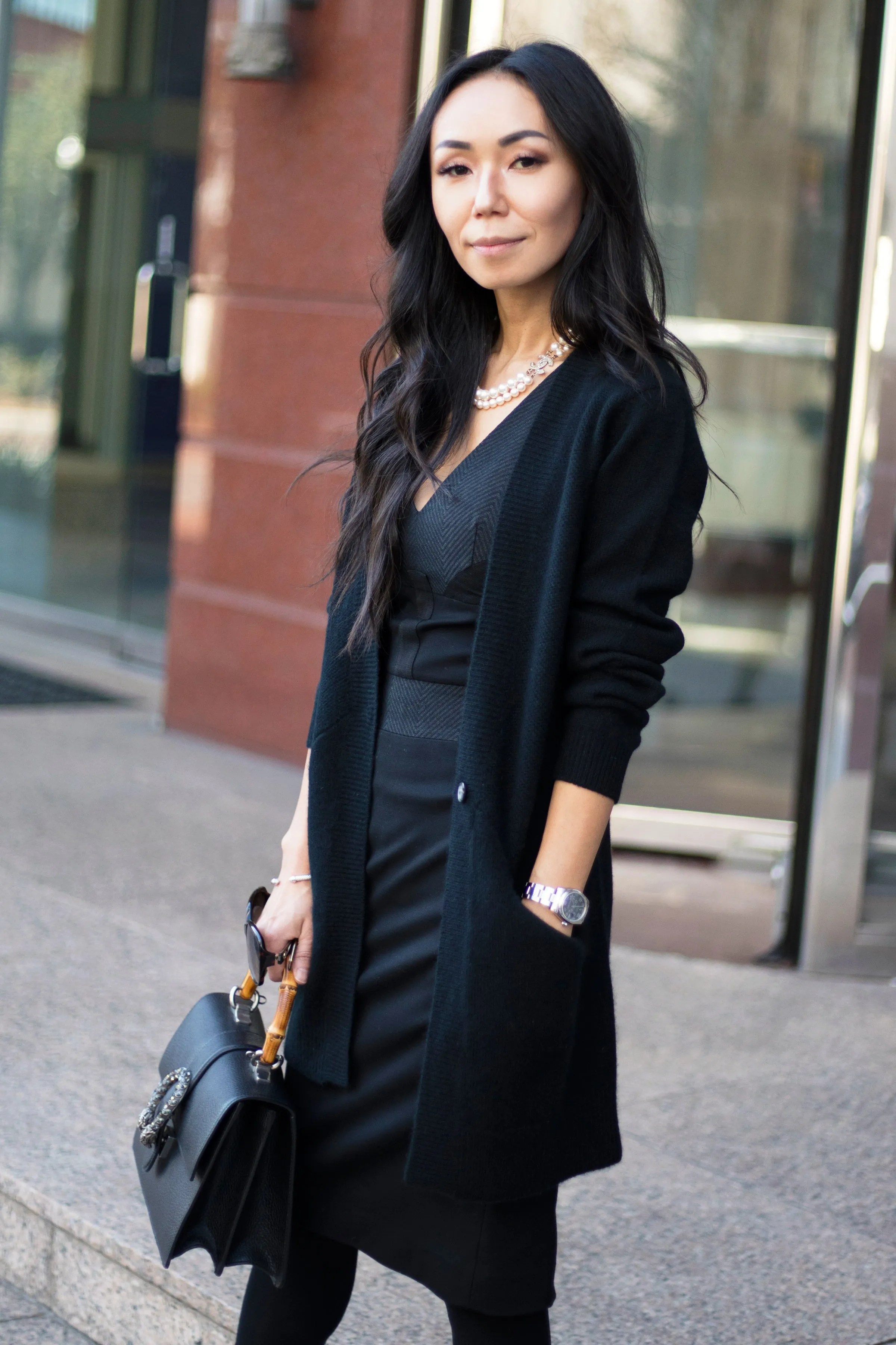 Adeline Cashmere Cardigan - Black