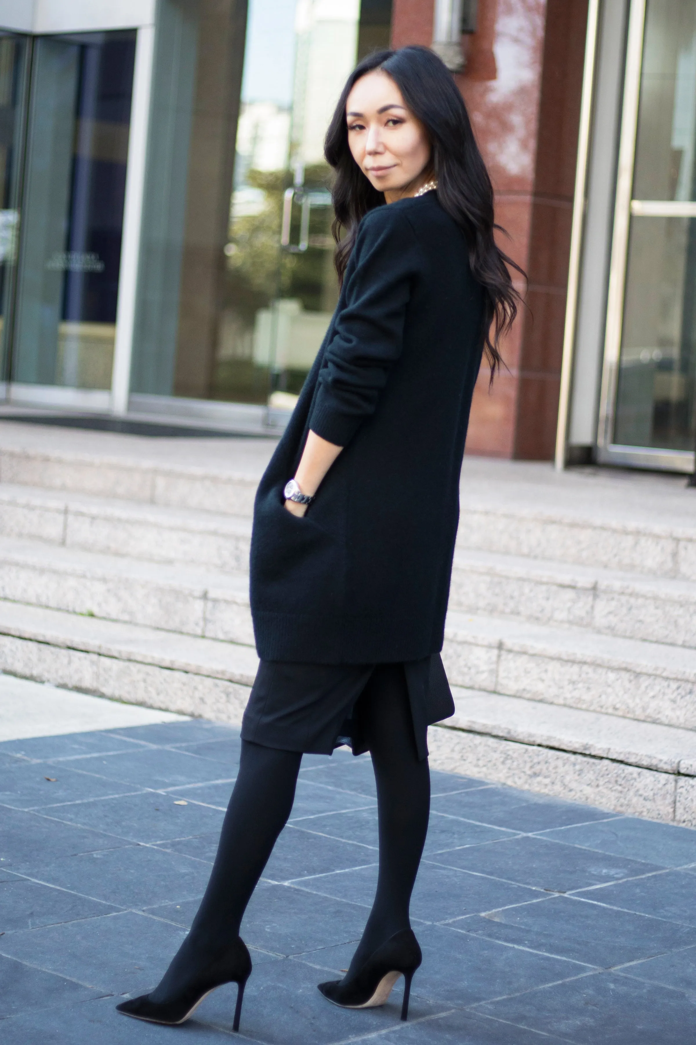 Adeline Cashmere Cardigan - Black