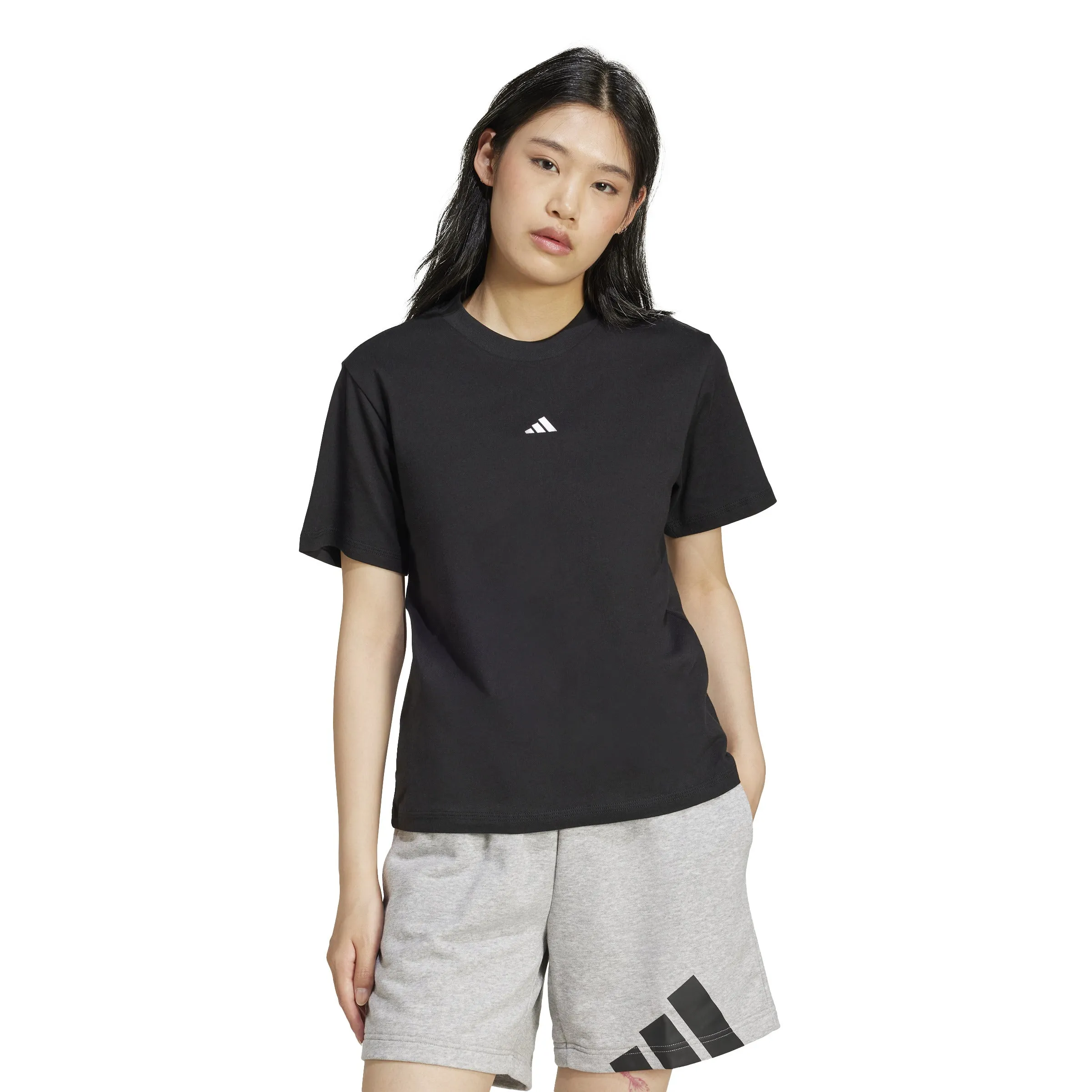 adidas Essentials Small Logo Cotton Womens Tee