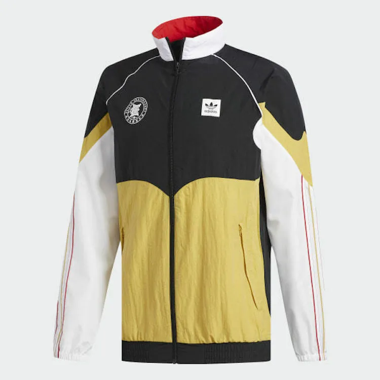 Adidas Skateboarding Evisen Track Jacket Black/White/Pyrite/Scarlet