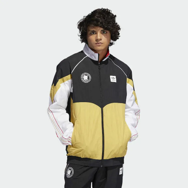 Adidas Skateboarding Evisen Track Jacket Black/White/Pyrite/Scarlet