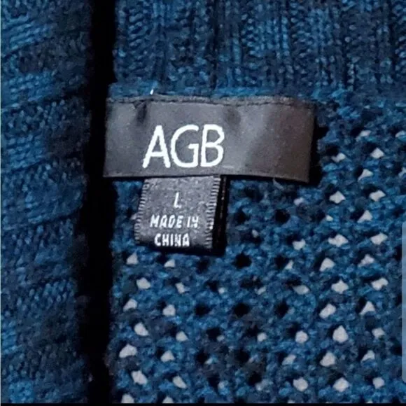 AGB Turquoise Open Weave Cardigan