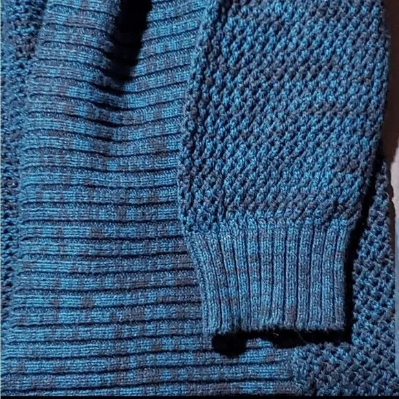 AGB Turquoise Open Weave Cardigan