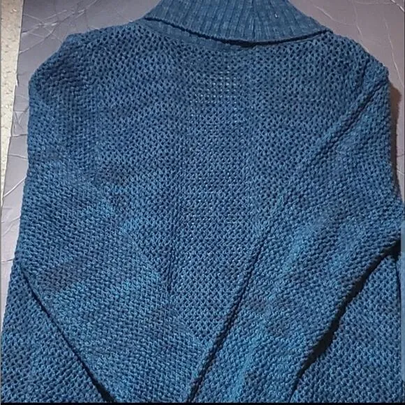 AGB Turquoise Open Weave Cardigan
