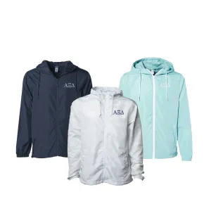 Alpha Xi Delta Windbreaker Jacket - Letters