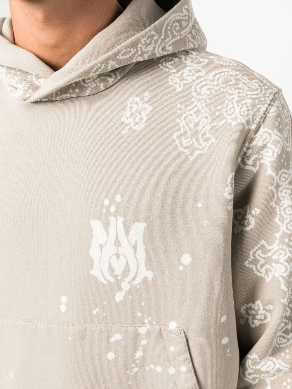 AMIRI logo-print bandana hoodie