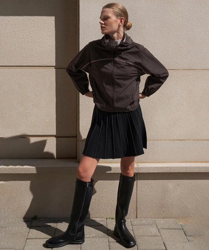 Anell Golf Plain Air Wind Jumper - Deep Brown