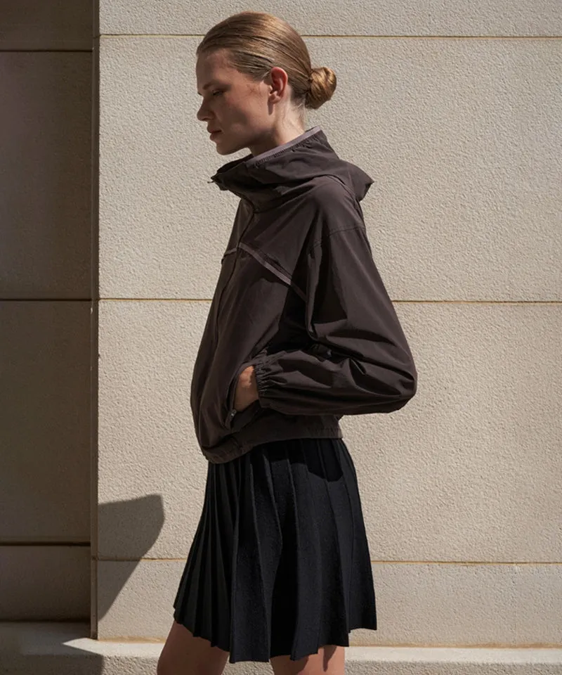 Anell Golf Plain Air Wind Jumper - Deep Brown
