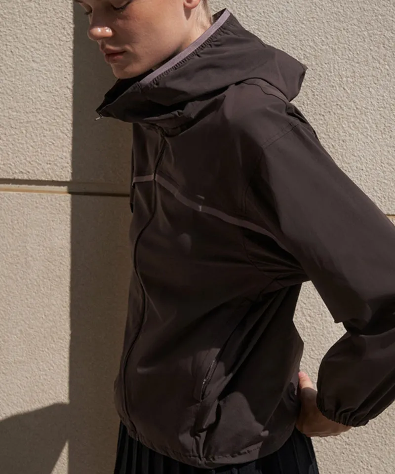 Anell Golf Plain Air Wind Jumper - Deep Brown