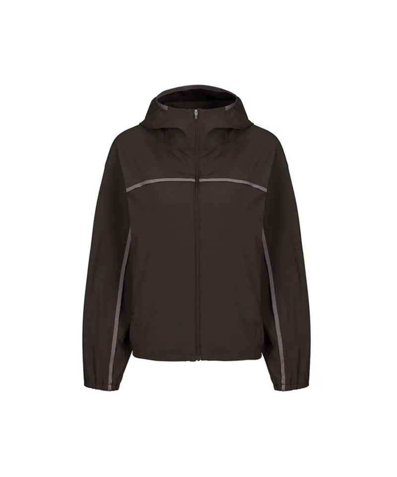 Anell Golf Plain Air Wind Jumper - Deep Brown