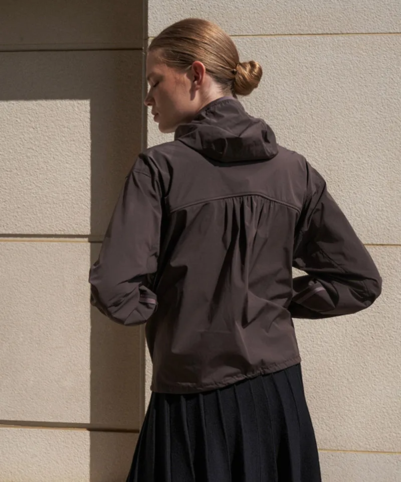 Anell Golf Plain Air Wind Jumper - Deep Brown