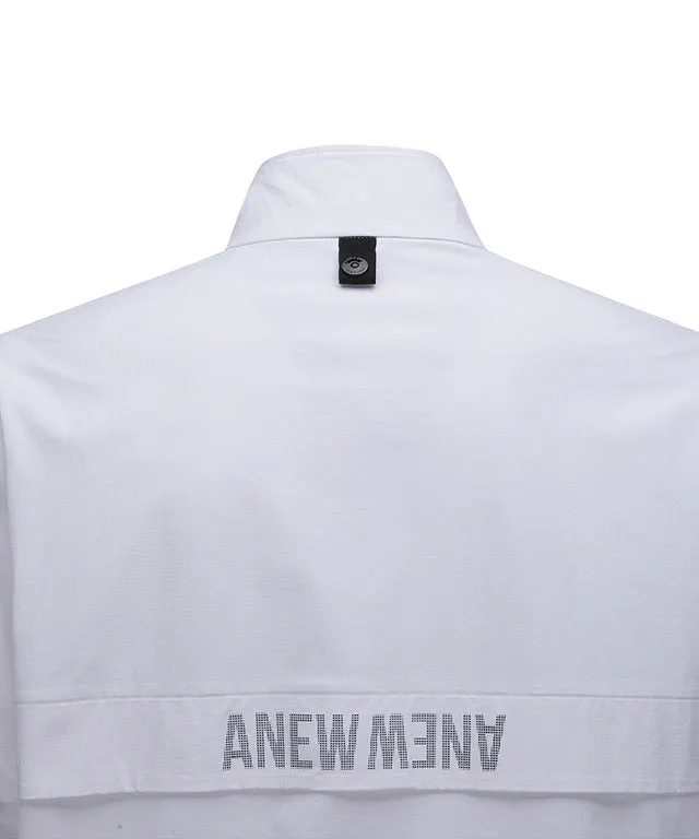 ANEW Golf: Men Highneck Windbreaker Jacket - White