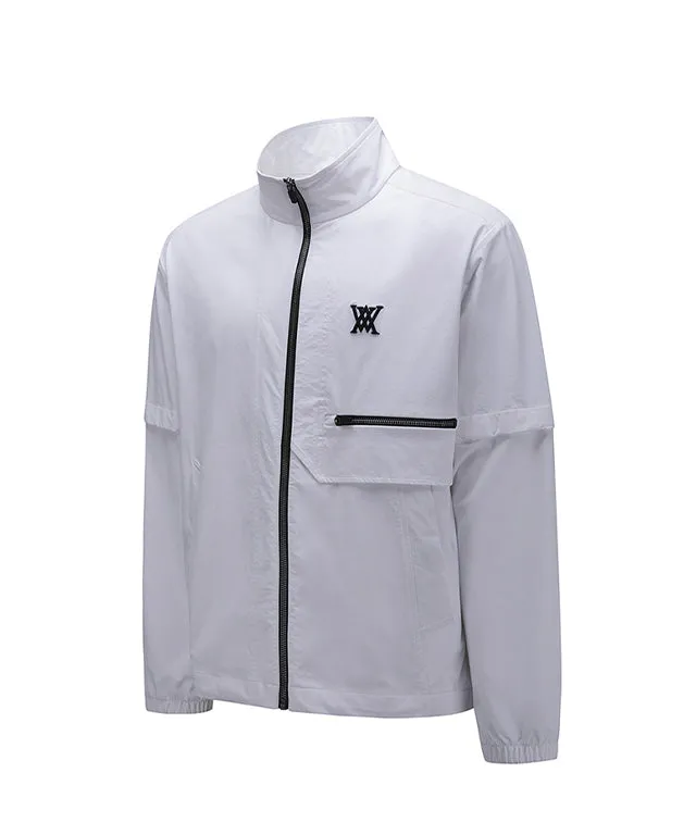 ANEW Golf: Men Highneck Windbreaker Jacket - White