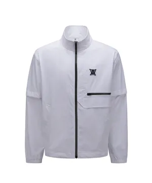 ANEW Golf: Men Highneck Windbreaker Jacket - White