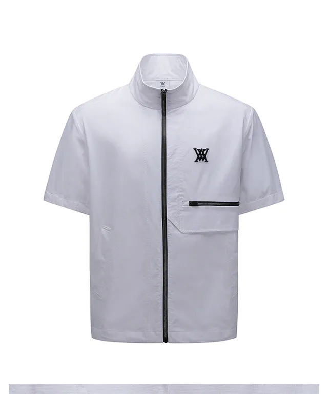 ANEW Golf: Men Highneck Windbreaker Jacket - White