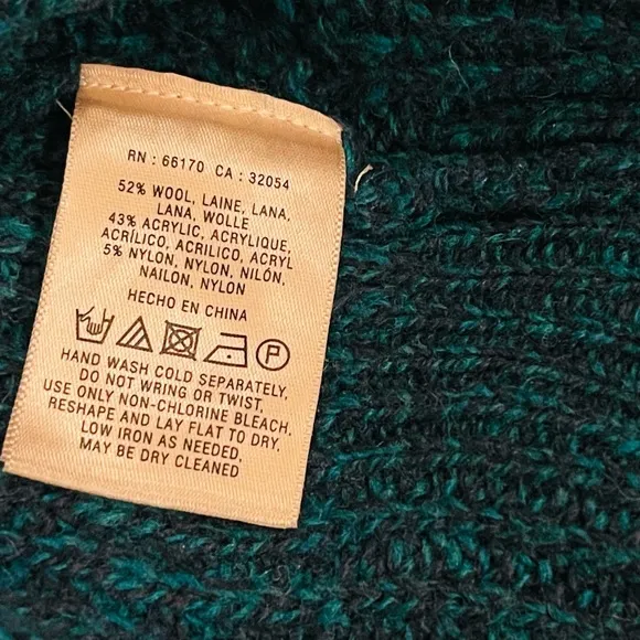 Anthropologie Far Away From Close Teal Pauline Cable Knit Wool Cardigan