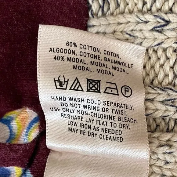 Anthropologie HWR Tan Chunky Knit Mor Mor Pom Pom Cardigan. Size Medium. EUC!