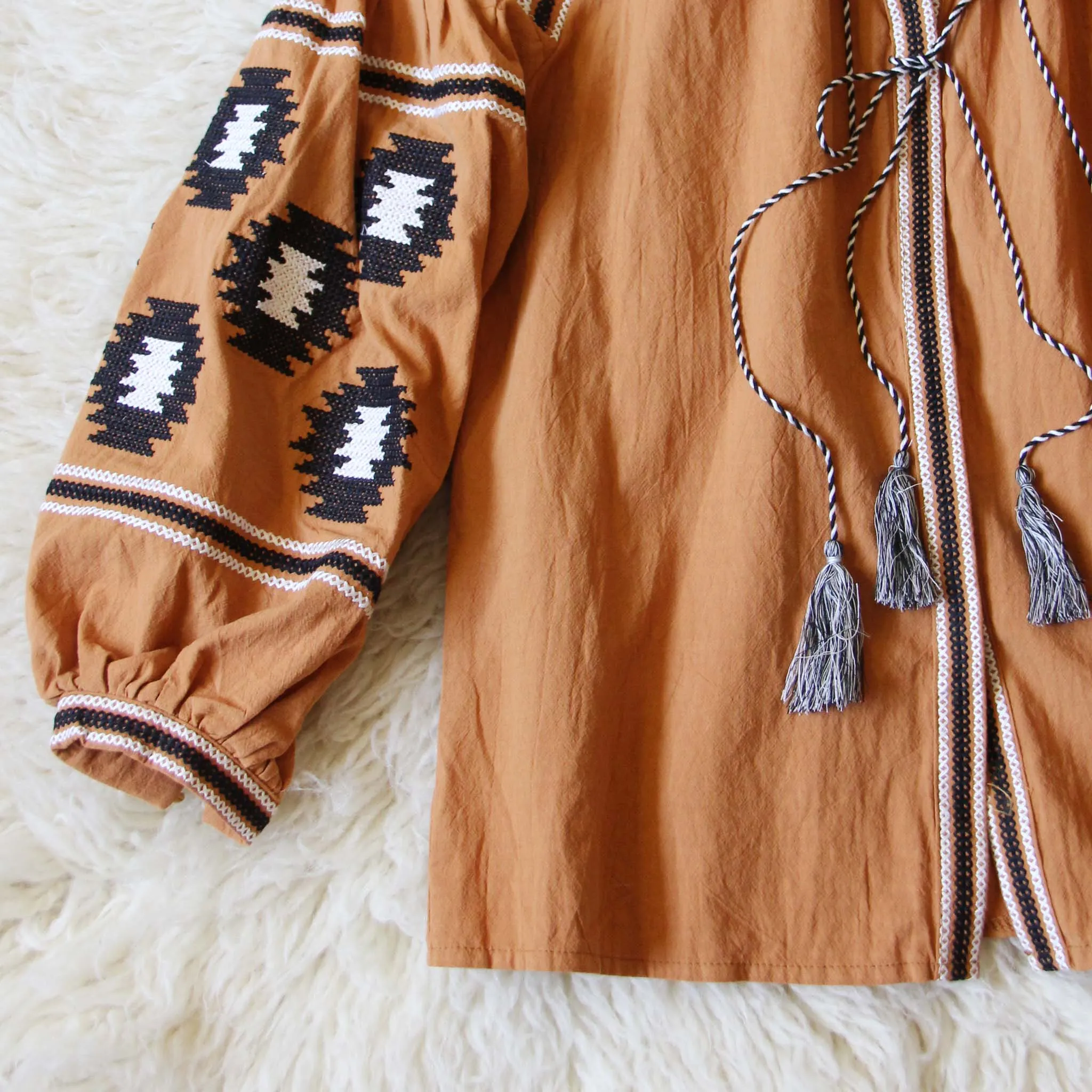 Arizona Sky Blouse in Rust
